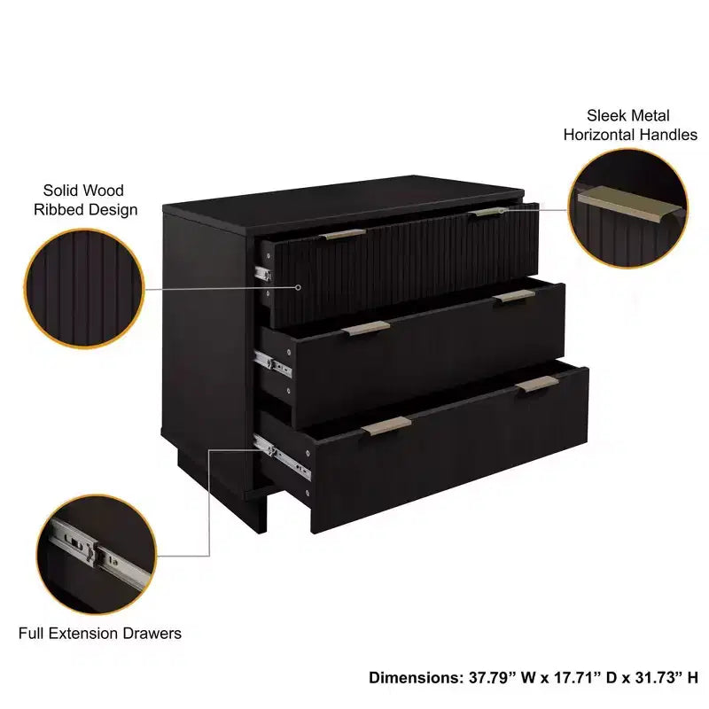 Cassettiera standard Granville Modern a 3 cassetti - Manhattan Comfort