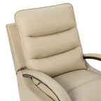 Poltrona reclinabile manuale girevole e a dondolo Clemens in vera pelle con braccioli decorativi curvi, set da 2 | ART OF LIVING DESIGNS