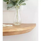 Console tavolo galleggiante in legno a semicerchio Kate and Laurel Colter, 28x3x14, naturale