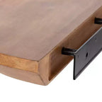 Console tavolo galleggiante in legno a semicerchio Kate and Laurel Colter, 28x3x14, naturale