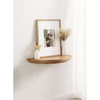 Console tavolo galleggiante in legno a semicerchio Kate and Laurel Colter, 28x3x14, naturale