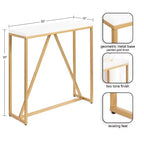 Kate and Laurel Truss, tavolo consolle rettangolare in MDF, 30x10x30, bianco e oro