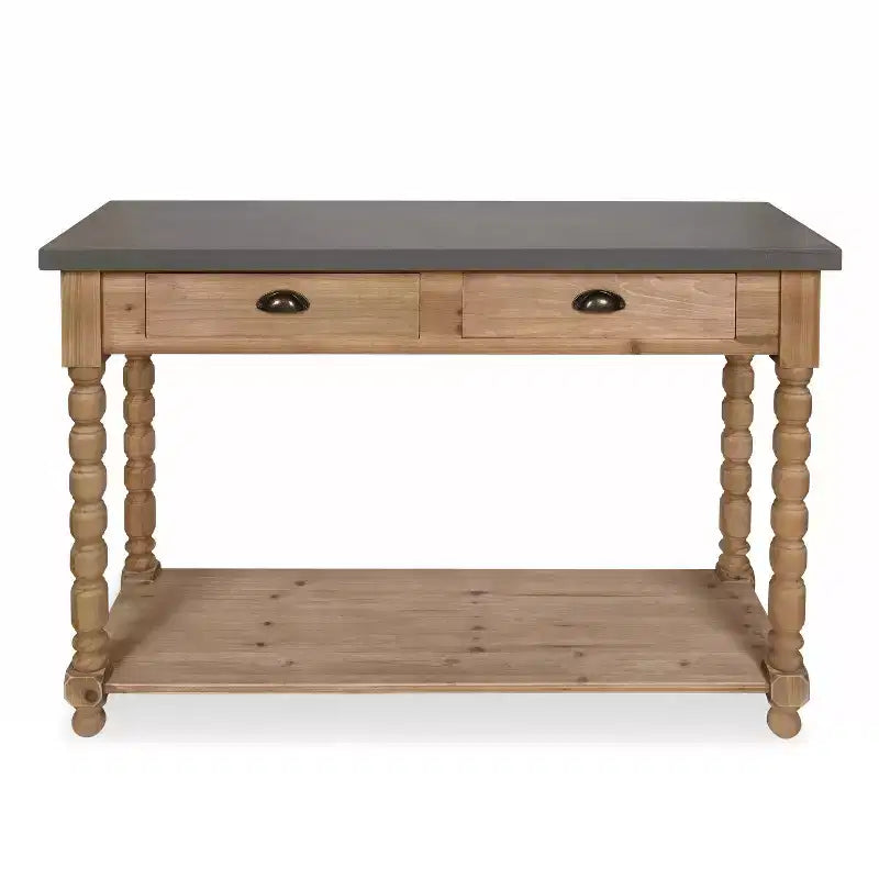Tavolo consolle rettangolare in legno Kate and Laurel Rutledge, 48x16x32, marrone rustico