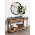 Tavolo consolle rettangolare in legno Kate and Laurel Rutledge, 48x16x32, marrone rustico