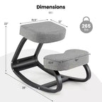 Sedia Ergonomica Inginocchiata a Dondolo Costway Cuscino Imbottito per la Correzione della Postura e il Sollievo dal Mal di Schiena
