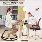 Sedia Ergonomica Inginocchiata a Dondolo Costway Cuscino Imbottito per la Correzione della Postura e il Sollievo dal Mal di Schiena