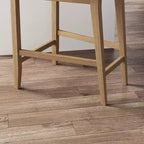Sgabello da bar Gracie in legno imbottito altezza bancone - Nathan James