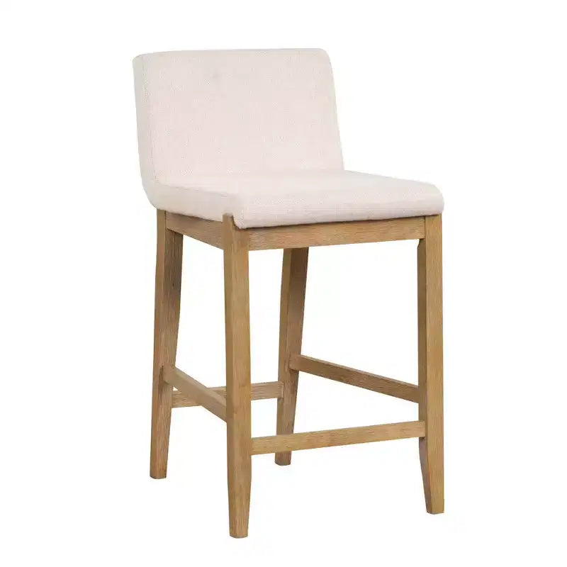 Sgabello da bar Gracie in legno imbottito altezza bancone - Nathan James