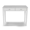 The Bianco Collection Meno 36 Rectangular Italian Carrara White Marble Console Table