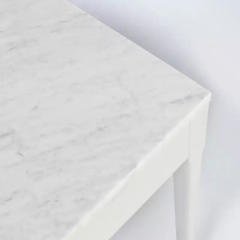 Console in Marmo Bianco di Carrara Rettangolare Meno 36 della Collezione Bianco