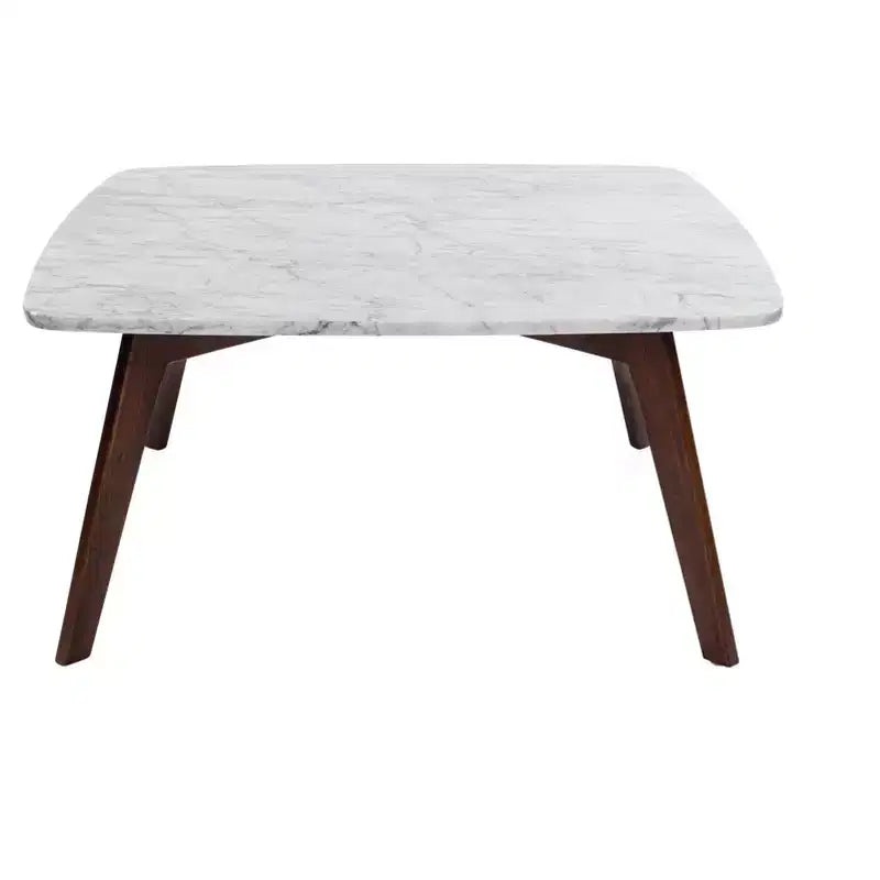 Tavolino da caffè quadrato in marmo bianco di Carrara italiano Vezzana 31 della collezione Bianco