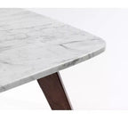 Tavolino da caffè quadrato in marmo bianco di Carrara italiano Vezzana 31 della collezione Bianco