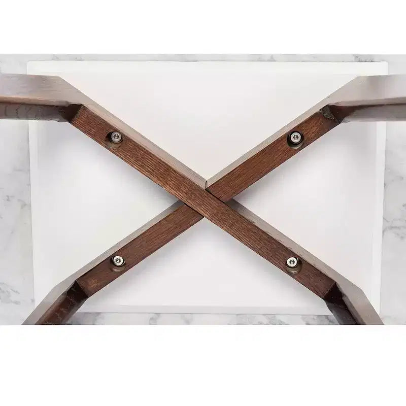 Tavolino da caffè quadrato in marmo bianco di Carrara italiano Vezzana 31 della collezione Bianco