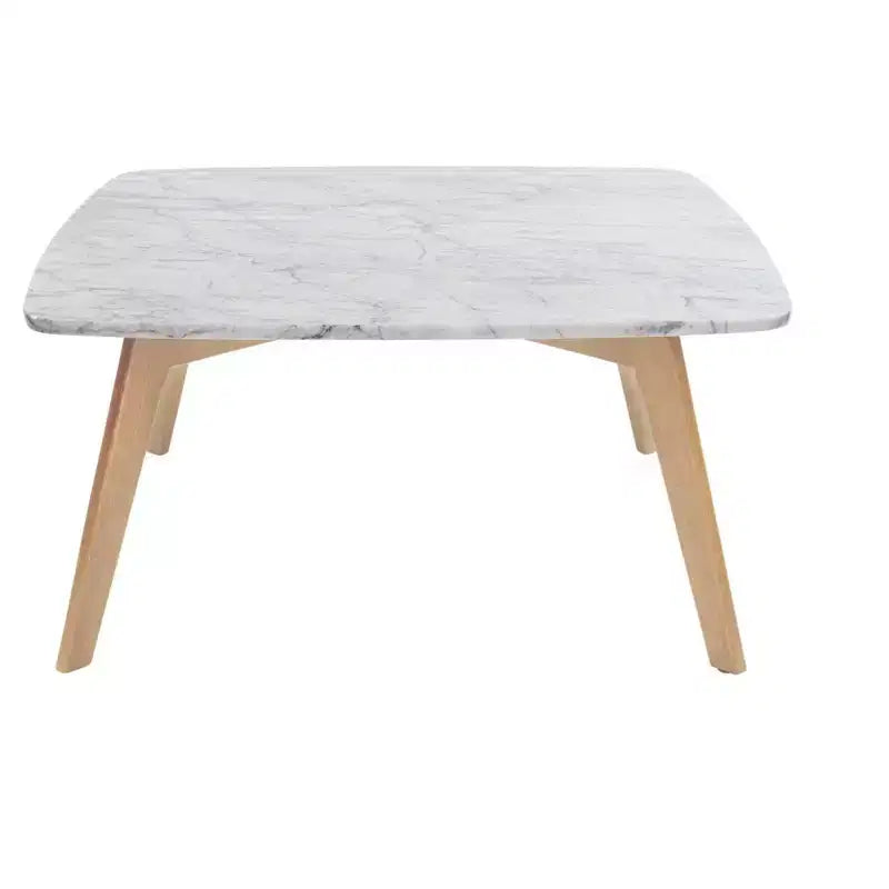 Tavolino da caffè quadrato in marmo bianco di Carrara italiano Vezzana 31 della collezione Bianco