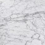 Tavolino da caffè quadrato in marmo bianco di Carrara italiano Vezzana 31 della collezione Bianco