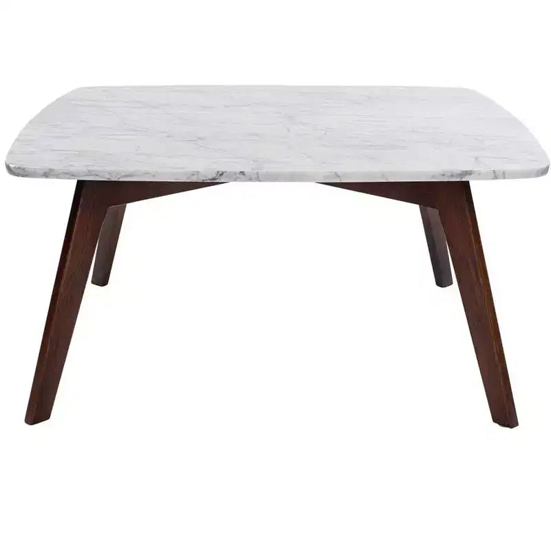 Tavolino da caffè quadrato in marmo bianco di Carrara italiano Vezzana 31 della collezione Bianco