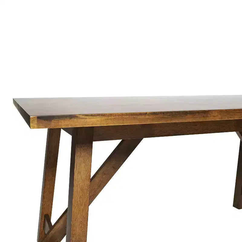 Tavolo da pranzo con base a cavalletto in legno stile fattoria