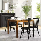Flash Furniture Henry - Tavolo da pranzo in legno massello, rettangolare, di grado commerciale, per 4 persone