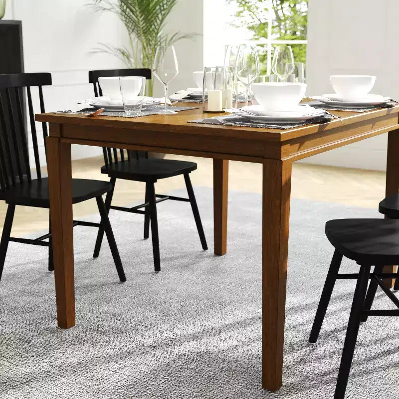Flash Furniture Henry - Tavolo da pranzo in legno massello, rettangolare, di grado commerciale, per 4 persone