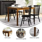 Flash Furniture Henry - Tavolo da pranzo in legno massello, rettangolare, di grado commerciale, per 4 persone