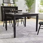 Flash Furniture Henry - Tavolo da pranzo in legno massello, rettangolare, di grado commerciale, per 4 persone