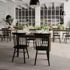 Flash Furniture Henry - Tavolo da pranzo in legno massello, rettangolare, di grado commerciale, per 4 persone