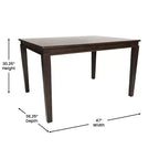 Flash Furniture Henry - Tavolo da pranzo in legno massello, rettangolare, di grado commerciale, per 4 persone