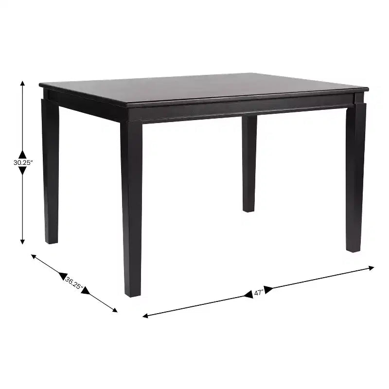 Flash Furniture Henry - Tavolo da pranzo in legno massello, rettangolare, di grado commerciale, per 4 persone