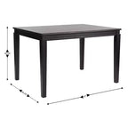 Flash Furniture Henry - Tavolo da pranzo in legno massello, rettangolare, di grado commerciale, per 4 persone