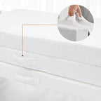 Cheer Collection Materasso Pieghevole a 4 Ante con 1 Strato in Memory Foam Gel Infuso