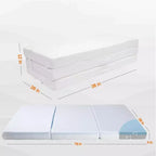 Cheer Collection Materasso Pieghevole a 4 Ante con 1 Strato in Memory Foam Gel Infuso