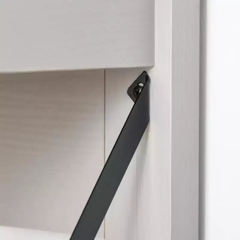HOMCOM Scrivania da Computer da Fattoria con Credenza e Armadietto, Scrivania da Ufficio con Spazio di Archiviazione, per Studio