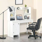 HOMCOM Scrivania da Computer da Fattoria con Credenza e Armadietto, Scrivania da Ufficio con Spazio di Archiviazione, per Studio