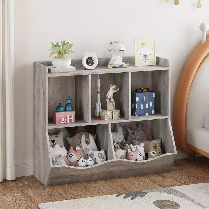 Whizmax Scaffale per bambini e libreria porta giocattoli con ripiani multipli e organizer a scomparti per camerette di maschietti e femminucce