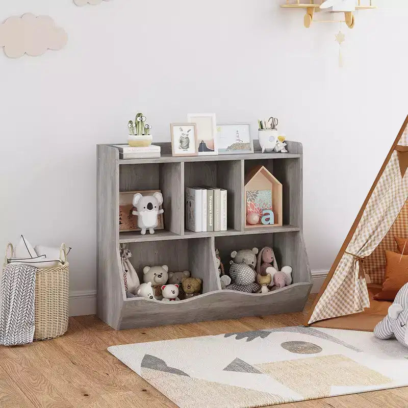 Whizmax Scaffale per bambini e libreria porta giocattoli con ripiani multipli e organizer a scomparti per camerette di maschietti e femminucce