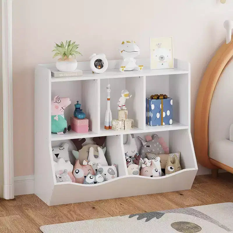 Whizmax Scaffale per bambini e libreria porta giocattoli con ripiani multipli e organizer a scomparti per camerette di maschietti e femminucce