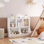 Whizmax Scaffale per bambini e libreria porta giocattoli con ripiani multipli e organizer a scomparti per camerette di maschietti e femminucce