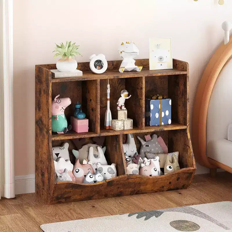 Whizmax Scaffale per bambini e libreria porta giocattoli con ripiani multipli e organizer a scomparti per camerette di maschietti e femminucce