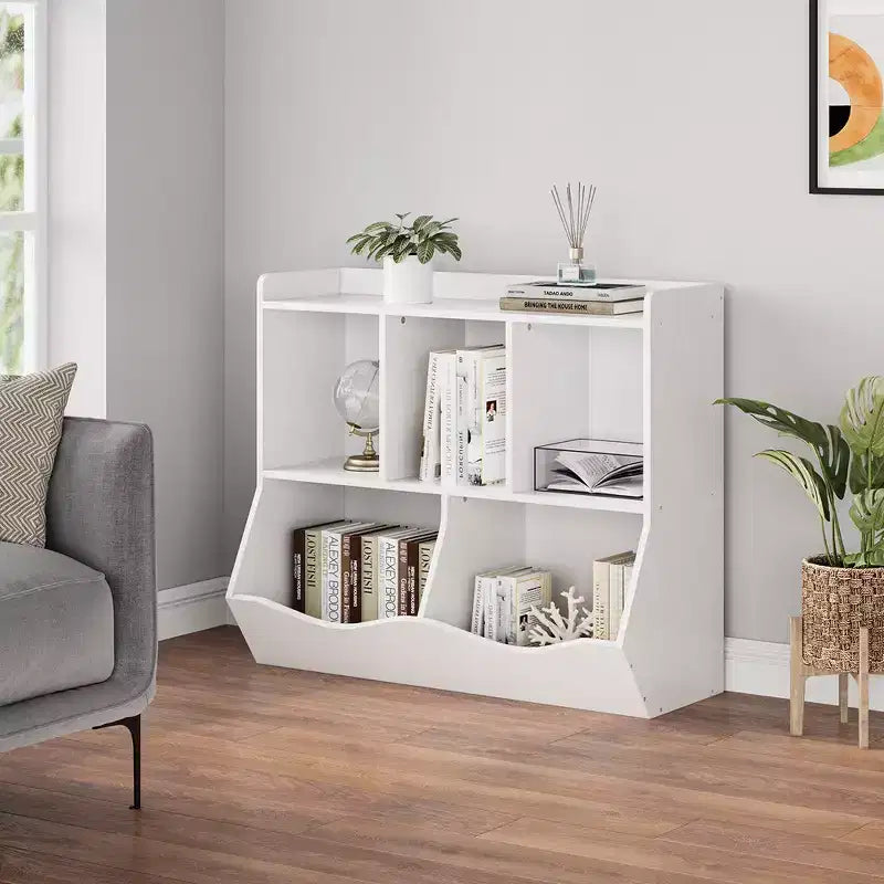 Whizmax Scaffale per bambini e libreria porta giocattoli con ripiani multipli e organizer a scomparti per camerette di maschietti e femminucce
