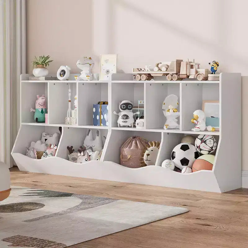 Whizmax Scaffale per bambini e libreria porta giocattoli con ripiani multipli e organizer a scomparti per camerette di maschietti e femminucce