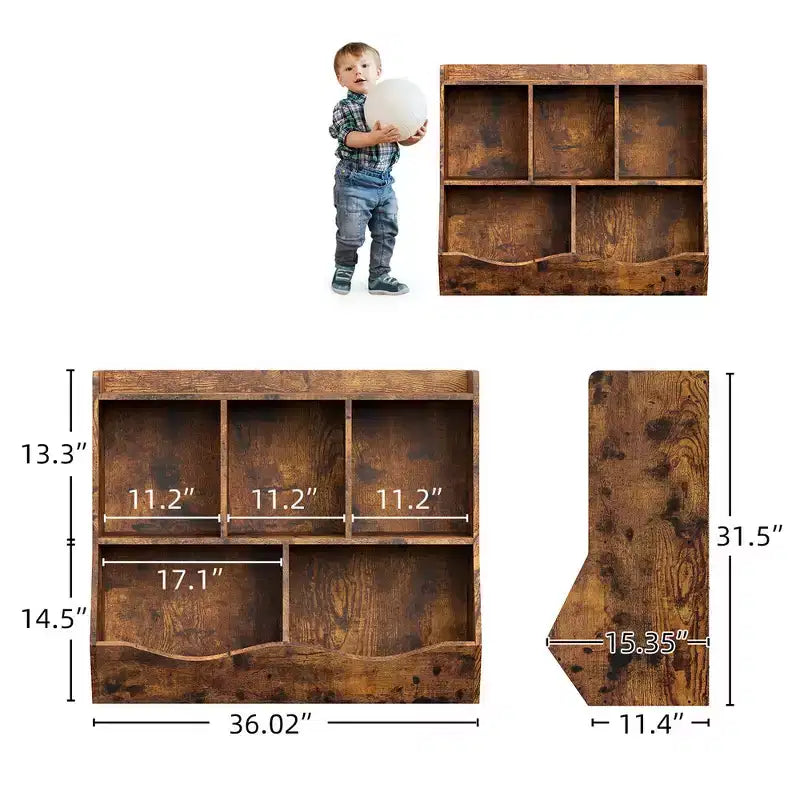 Whizmax Scaffale per bambini e libreria porta giocattoli con ripiani multipli e organizer a scomparti per camerette di maschietti e femminucce