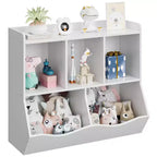 Whizmax Scaffale per bambini e libreria porta giocattoli con ripiani multipli e organizer a scomparti per camerette di maschietti e femminucce