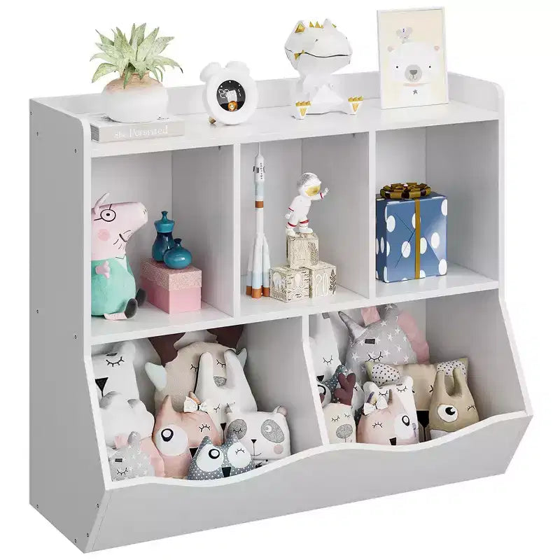 Whizmax Scaffale per bambini e libreria porta giocattoli con ripiani multipli e organizer a scomparti per camerette di maschietti e femminucce