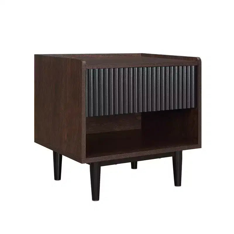 Set di 2 comodini a coste moderni Duane con cassetto - Manhattan Comfort