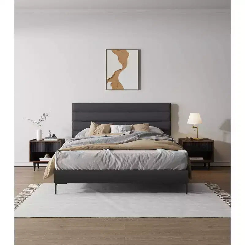 Set di 2 comodini a coste moderni Duane con cassetto - Manhattan Comfort