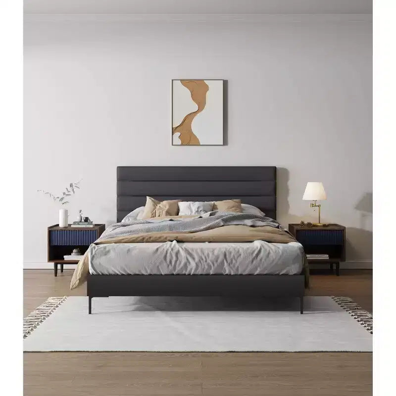 Set di 2 comodini a coste moderni Duane con cassetto - Manhattan Comfort