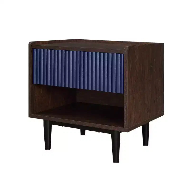 Set di 2 comodini a coste moderni Duane con cassetto - Manhattan Comfort