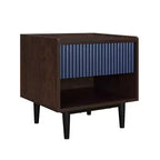 Set di 2 comodini a coste moderni Duane con cassetto - Manhattan Comfort