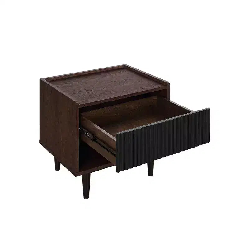 Set di 2 comodini a coste moderni Duane con cassetto - Manhattan Comfort