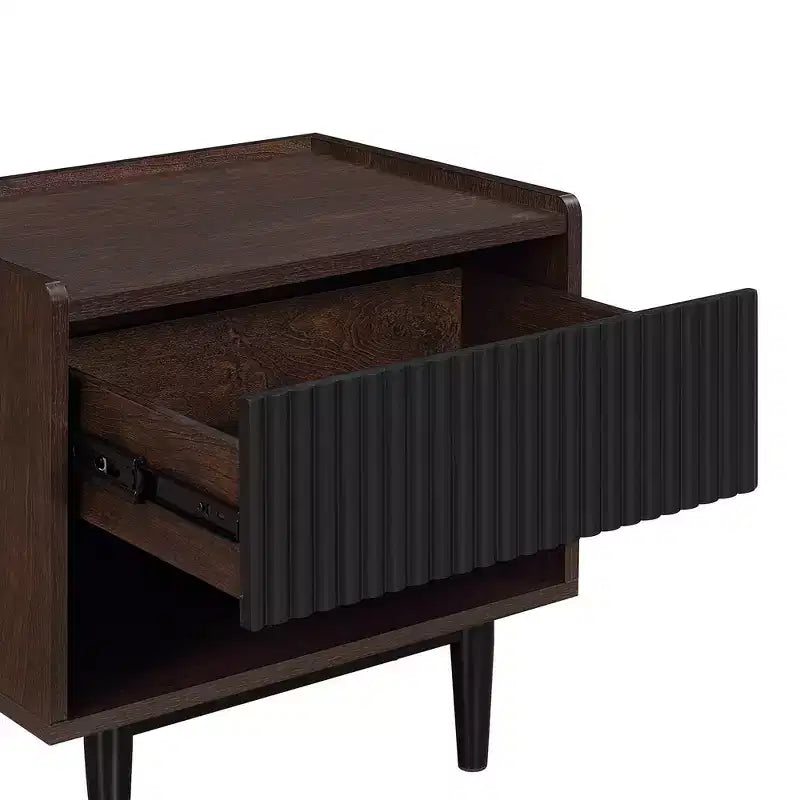 Set di 2 comodini a coste moderni Duane con cassetto - Manhattan Comfort